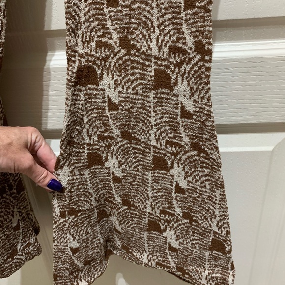 Free People Women’s XS Late for the sky knit flare leggings pants BNWT brown - Picture 4 of 6